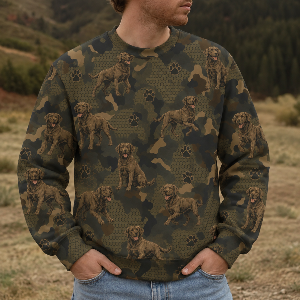 Chesapeake Bay Retriever Camouflage All Over Print
