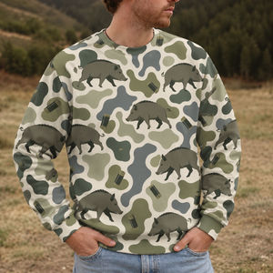 Hog Camouflage Hunting Funny Pattern All Over Print