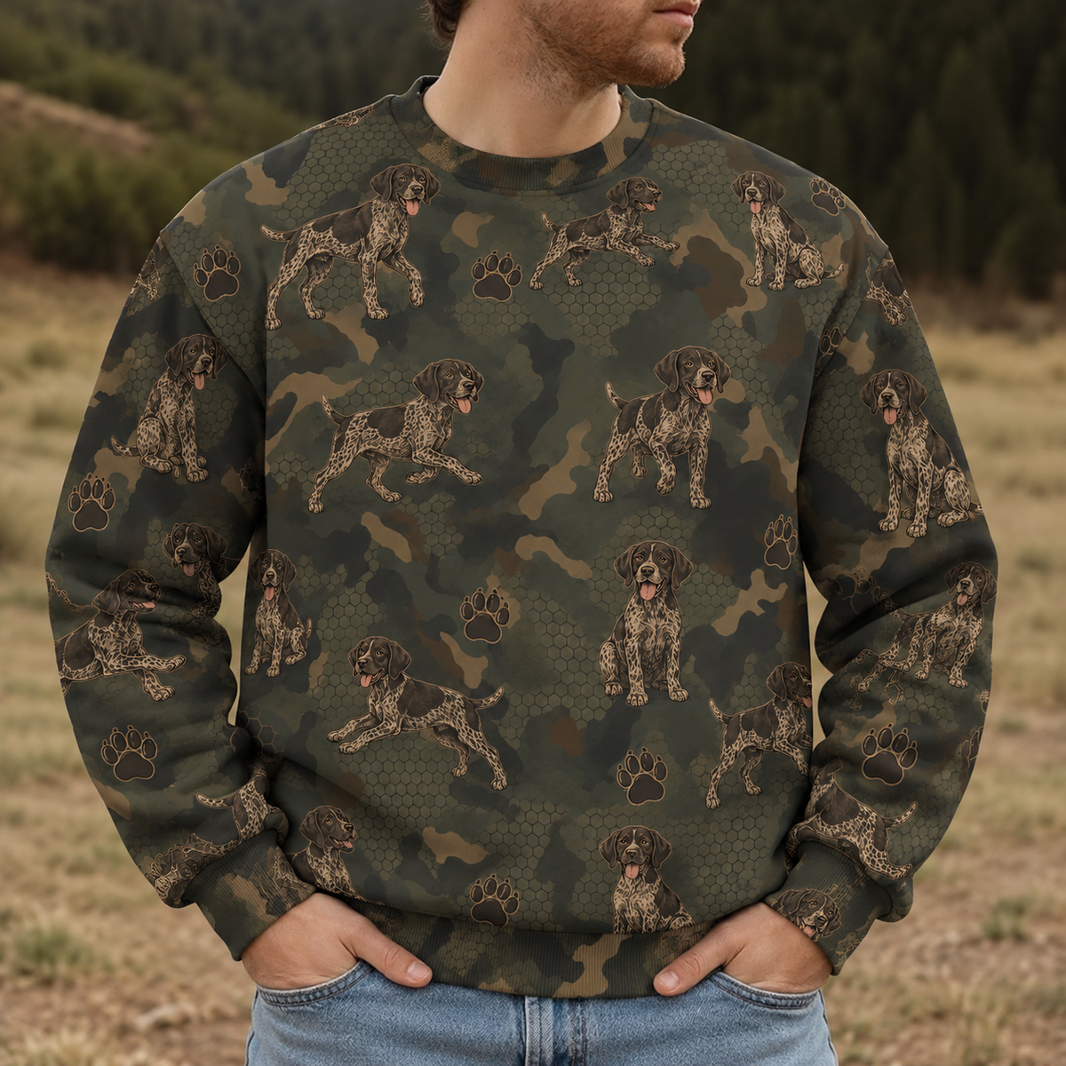 German Shorthaired Pointer Camouflage All Over Print