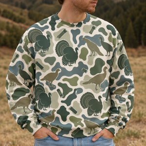 Turkey Camouflage Hunting Funny Pattern All Over Print