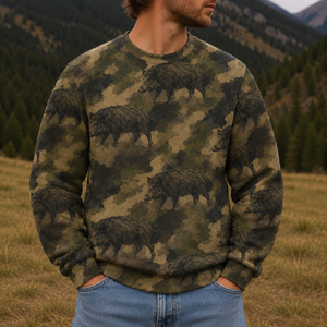 Hog Camouflage Graphic Pattern All Over Print Shirt