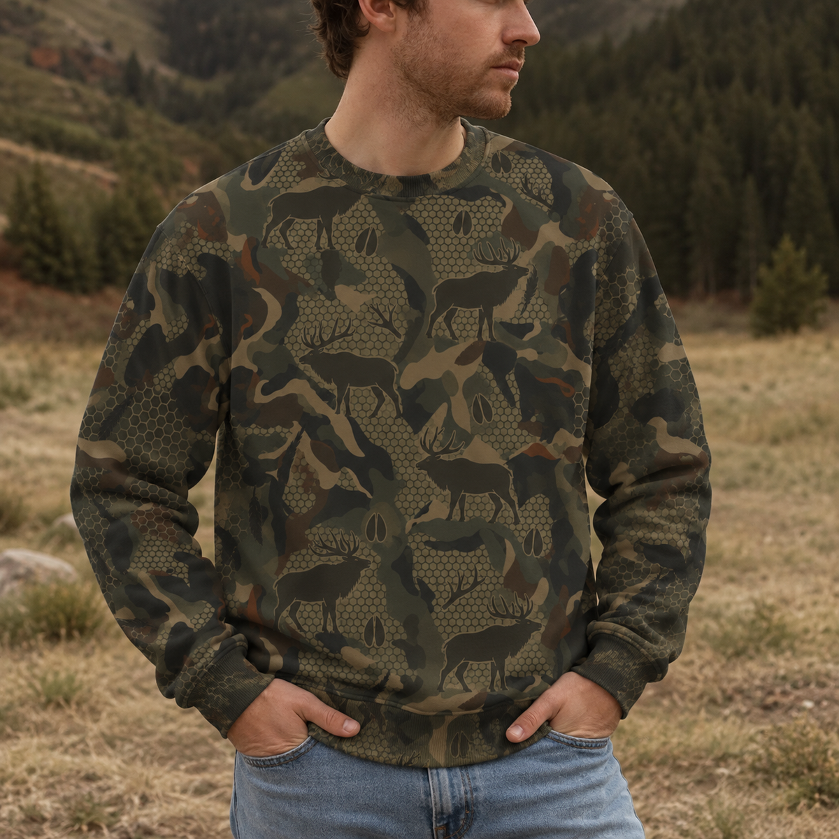 Elk Hunting All Over Print