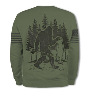 Bigfoot Fishing Funny Fisher Man All Over Print Shirt