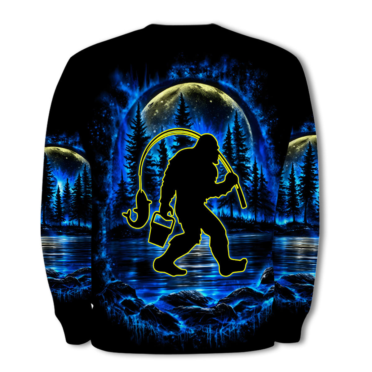 Bigfoot Fishing All Over Print Shirt