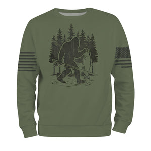 Bigfoot Fishing Funny Fisher Man All Over Print Shirt