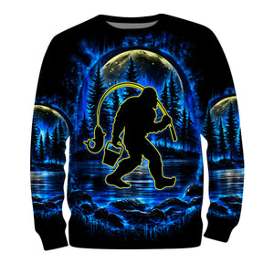 Bigfoot Fishing All Over Print Shirt