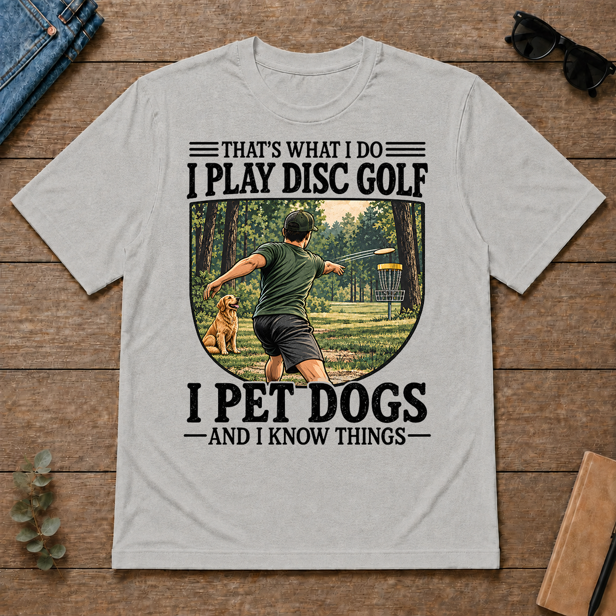 I Play Disc Golf And I Pet Dog - ash - TS2D-Ash