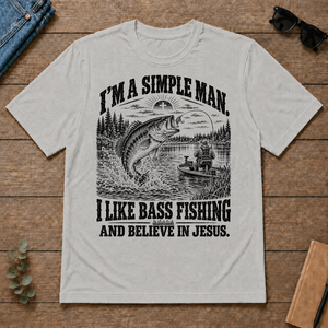I like Bass Fishing Believe In Jesus - ash - TS2D-Ash
