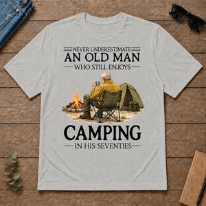An Old Man Who Still Enjoys Camping In His Seventies - ash - TS2D-Ash