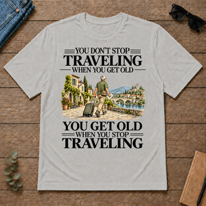 Don't Stop Traveling Vintage Art - ash - TS2D-Ash