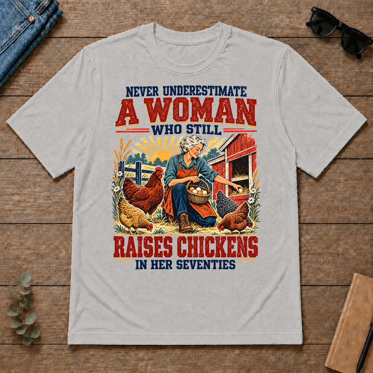 Never Underestimate A Woman Still Raises Chickens In Her 70s - ash - TS2D-Ash