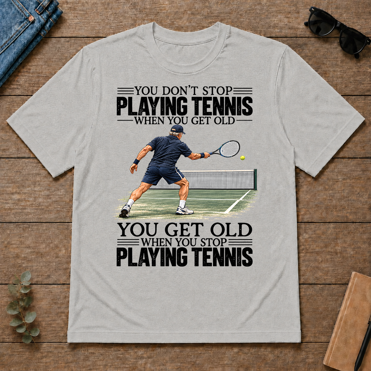 Vintage You Get Old When You Stop Playing Tennis - ash - TS2D-Ash
