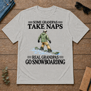 Real Grandpas Go Snowboarding Vintage - ash - TS2D-Ash
