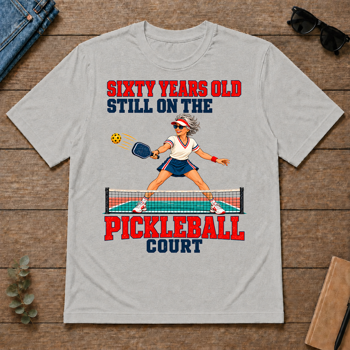 Sixty Years Old, Still On The Pickleball Court - ash - TS2D-Ash