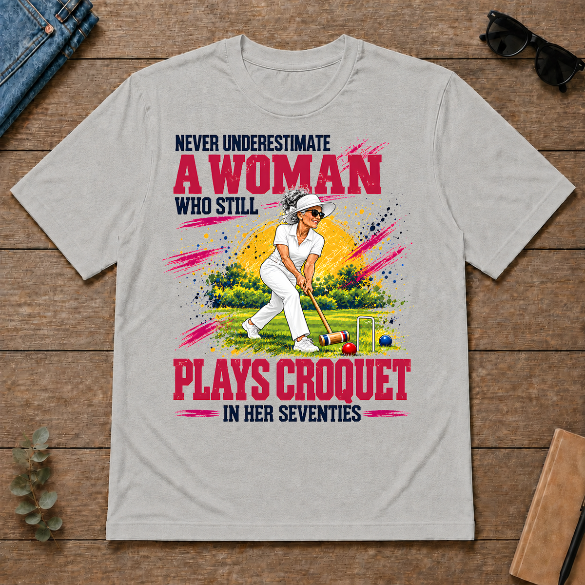 A Woman Still Plays Croquet In Her 70s - ash - TS2D-Ash
