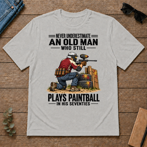 An Old Man Still Plays Paintball In His 70s - ash - TS2D-Ash