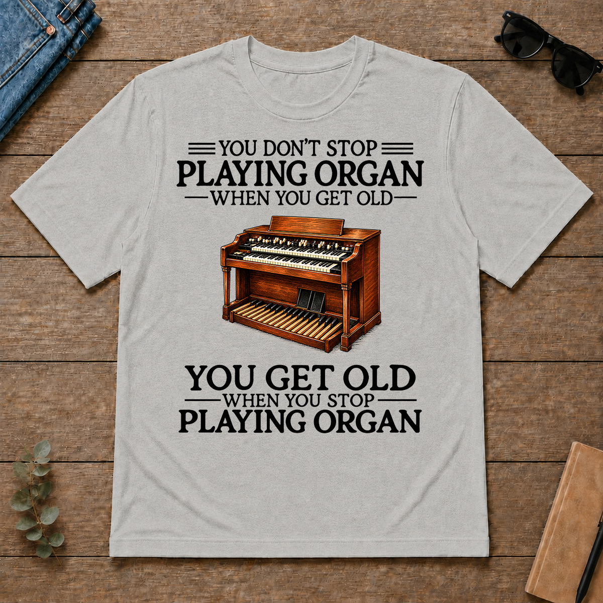Don't Stop Playing Organ Vintage Art - ash - TS2D-Ash