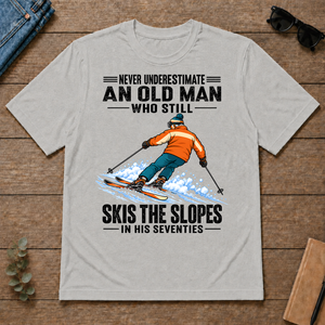Never Underestimate An Old Man Still Skis The Slopes In His 70s - ash - TS2D-Ash