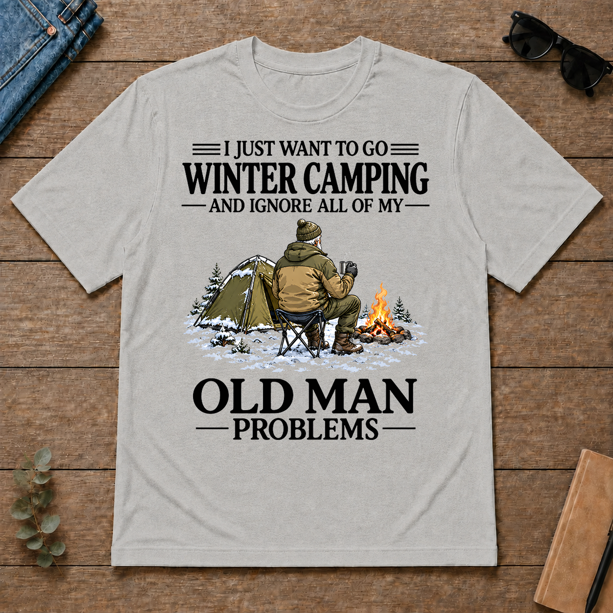 I Just Want To Winter Camping - ash - TS2D-Ash
