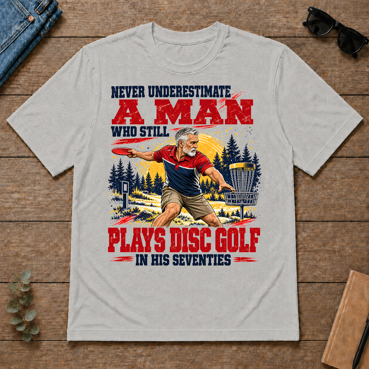 A Man Still Plays Disc Golf In His 70s - ash - TS2D-Ash