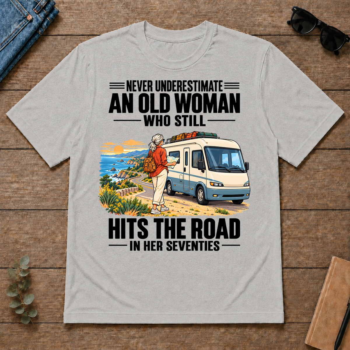 An Old Woman Still Hits The Road In Her 70s - ash - TS2D-Ash