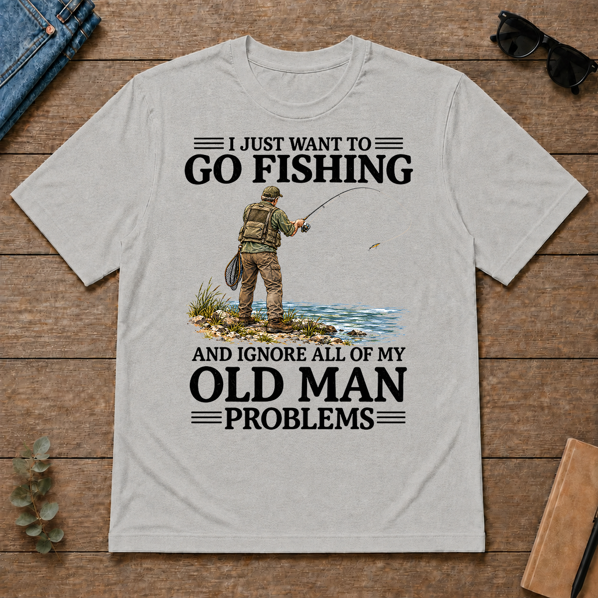 I Just Want To Go Fishing - ash - TS2D-Ash