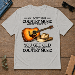 Don't Stop Playing Country Music Vintage Art - ash - TS2D-Ash