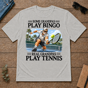 Some Grandpas Play Bingo Real Grandpas Play Tennis - ash - TS2D-Ash