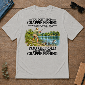 Don't Stop Crappie Fishing Vintage - ash - TS2D-Ash