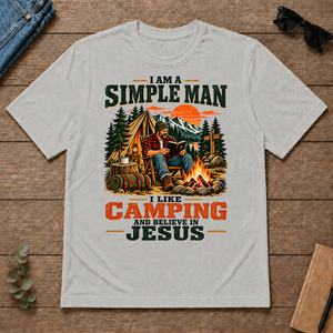 I Like Camping And Believe In Jesus - ash - TS2D-Ash