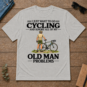 I Just Want To Go Cycling Vintage Men - ash - TS2D-Ash