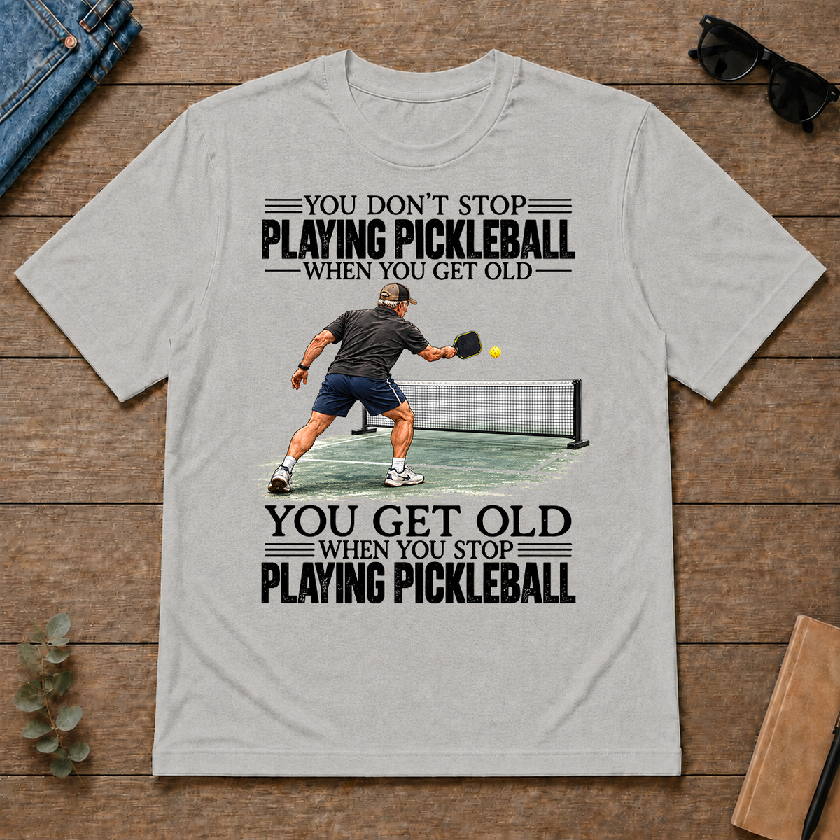 Vintage You Get Old When You Stop Playing Pickleball - ash - TS2D-Ash