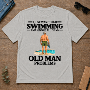 I Just Want To Go Swimming Vintage Men - ash - TS2D-Ash
