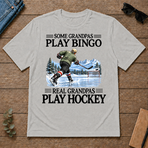 Some Grandpas Play Bingo Real Grandpas Play Hockey - ash - TS2D-Ash