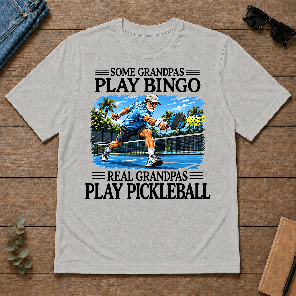 Some Grandpas Play Bingo Real Grandpas Play Pickleball - ash - TS2D-Ash