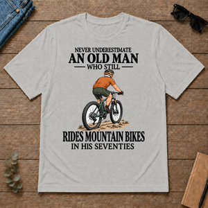 An Old Man Still Rides Mountain Bikes In His Seventies - ash - TS2D-Ash
