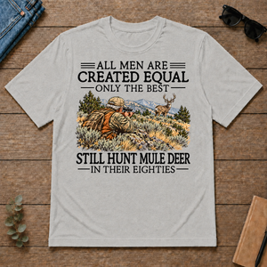 All Men Are Created Equal Mule Deer Hunting 80s - ash - TS2D-Ash