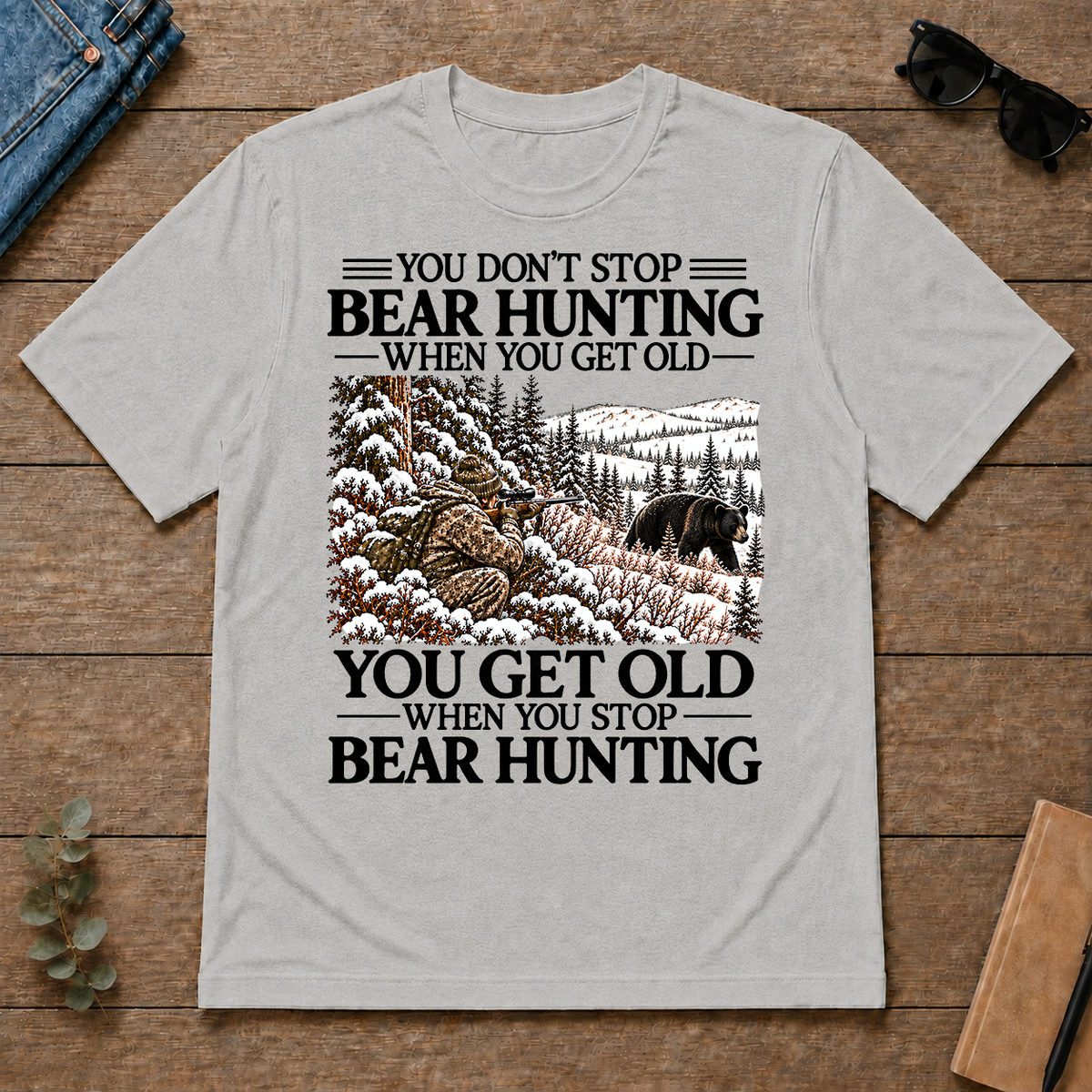 Don't Stop Black Bear Hunting Snow - ash - TS2D-Ash