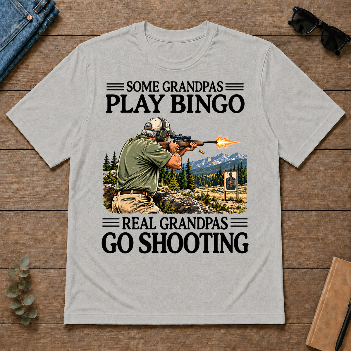 Some Grandpas Play Bingo Real Grandpas Go Shooting - ash - TS2D-Ash