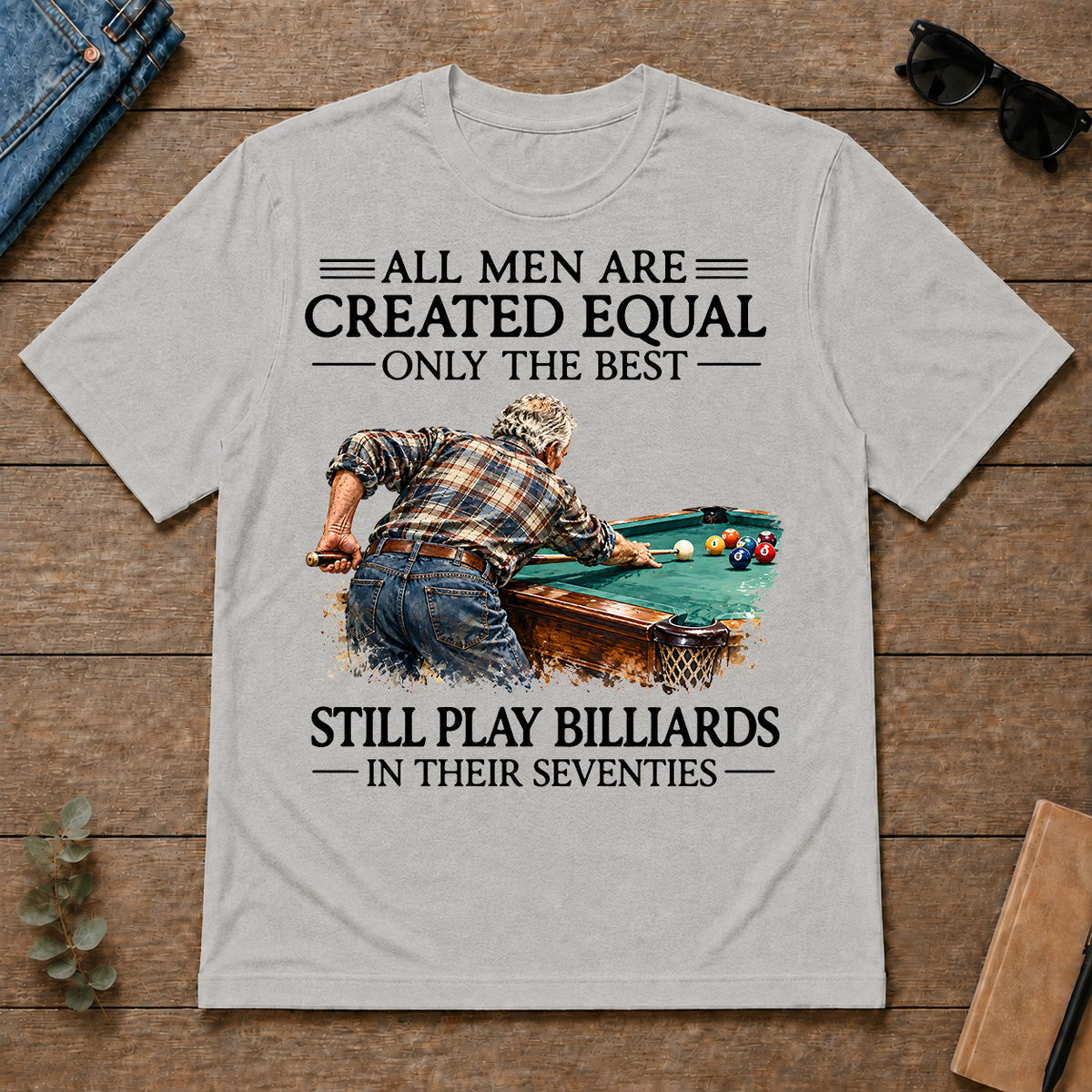 Still Play Billiards In Seventies - ash - TS2D-Ash