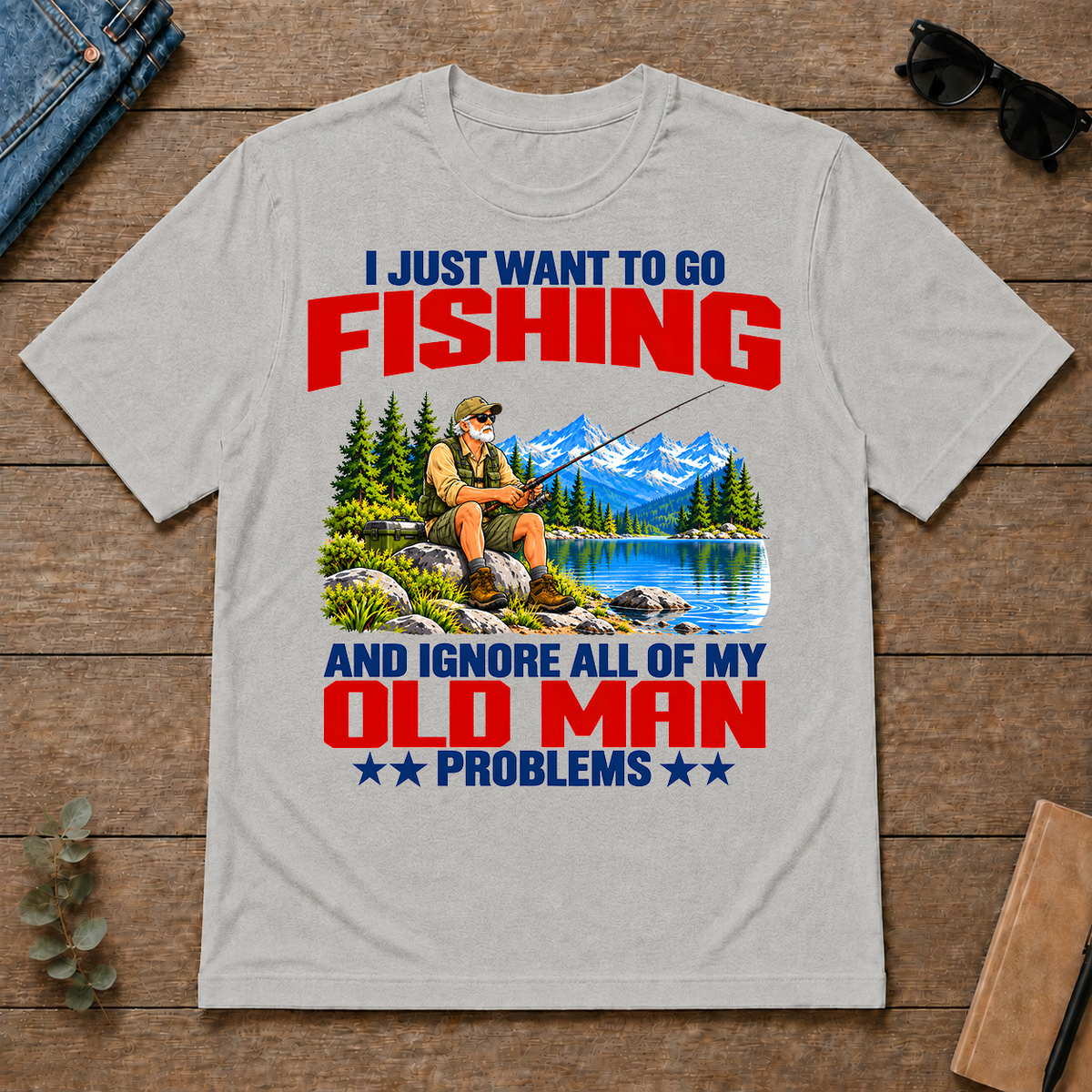 I Just Want To Go Fishing Art - ash - TS2D-Ash
