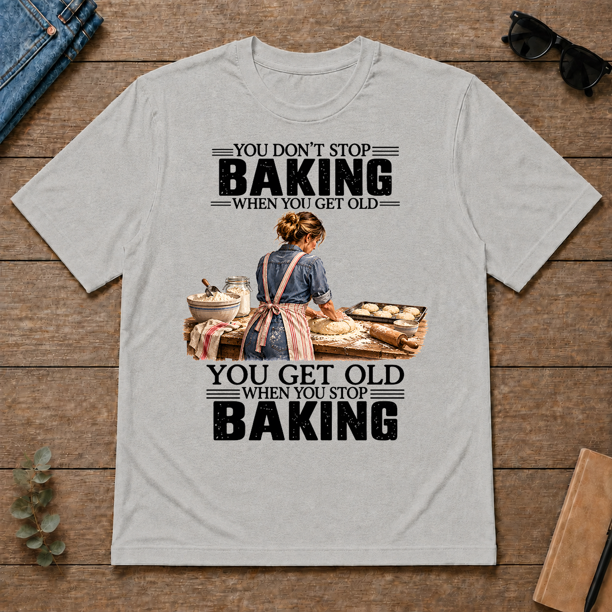 Vinatge You Get Old When You Stop Baking - ash - TS2D-Ash