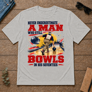 A Man Still Bowls In His 70s - ash - TS2D-Ash