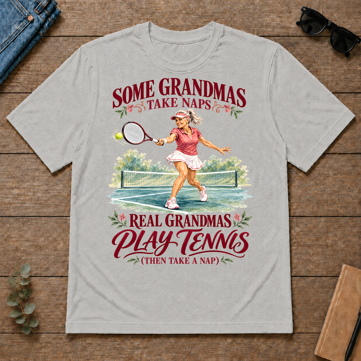 Real Grandmas Play Tennis - ash - TS2D-Ash