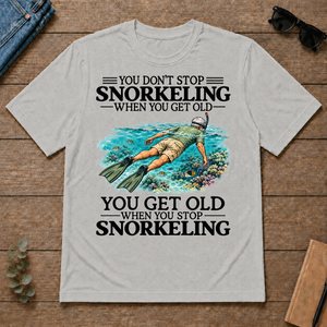 Don't Stop Snorkeling Vintage Art - ash - TS2D-Ash