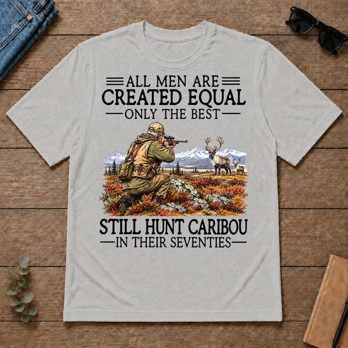 All Men Are Created Equal Caribou Hunting 70s - ash - TS2D-Ash