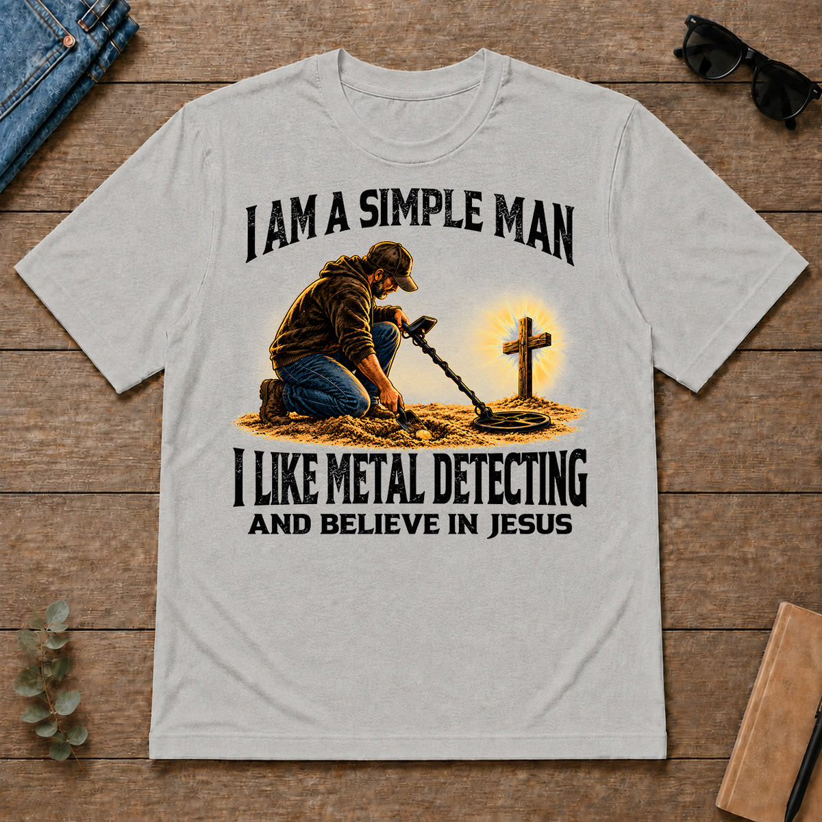 I Am Simple Man I Like Metal Detecting - ash - TS2D-Ash