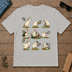 Funny Ducks Playing Tennis - ash - TS2D-Ash