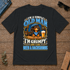 Funny I Like Beer & Dachshunds - black - TS2D-Black