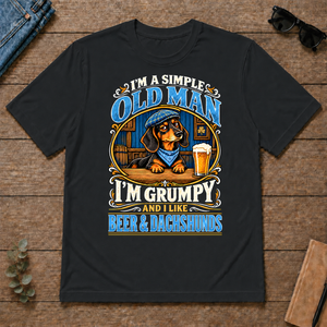 Funny I Like Beer & Dachshunds - black - TS2D-Black